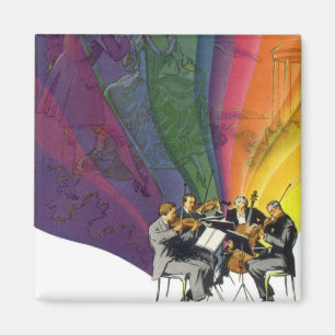 Imã Música Vintage Arco-íris, Casal Vitoriano Dançando