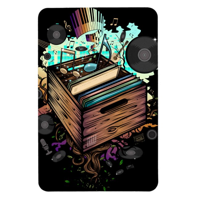 Ímã Música Vinyl Crate (Vertical)