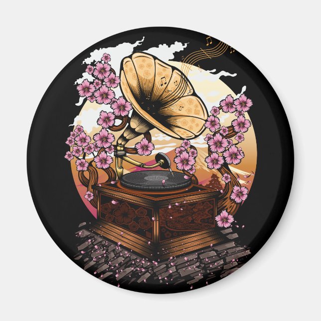 Imã Musical de Cherry Blossom (Frente)