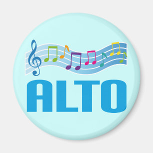 Imã Musical Notes Alto Singer Choir Gift