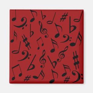 Imã Musical Notes Music Magnet - Vermelho