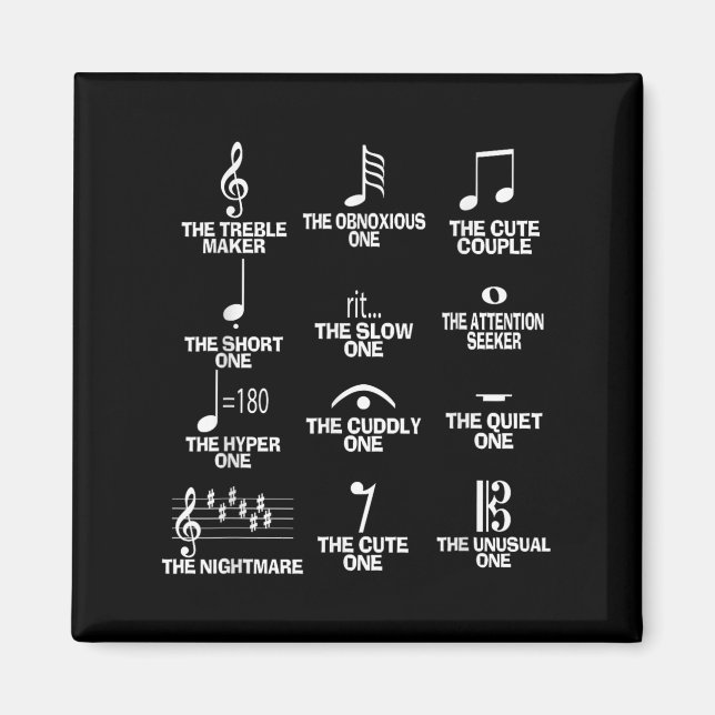 Imã Musical Notes Symbol Definition Humor Funny Christ (Frente)
