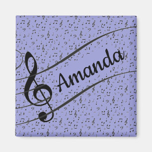Imã Musical Preto personalizado