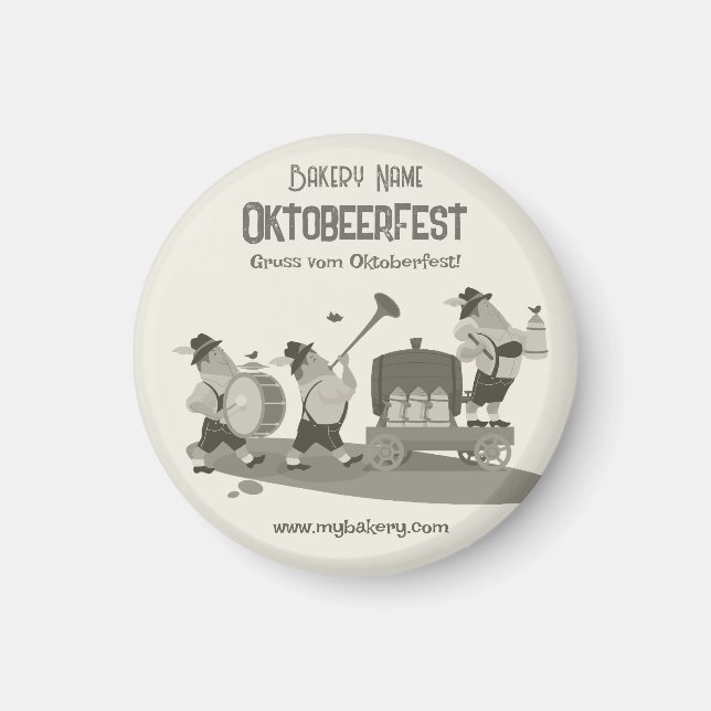 Imã Músico bávaro divertido convida para Oktoberfest N (Frente)