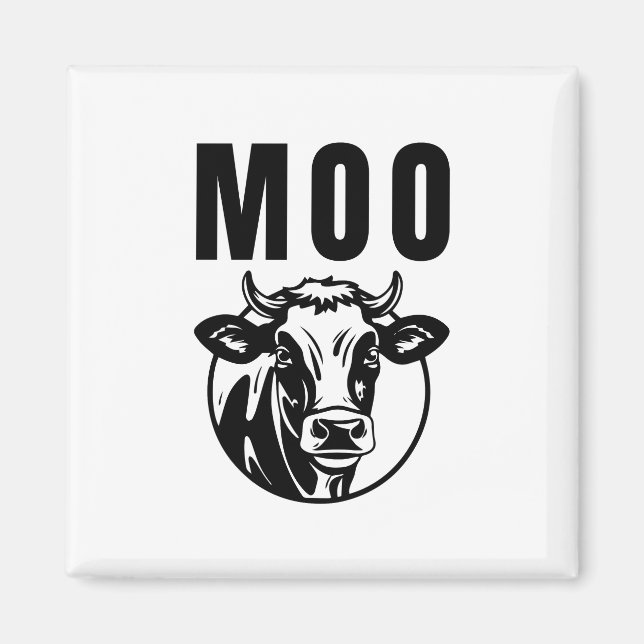 Imã Muu Eu Sou Uma Vaca Fazenda Divertida (Frente)