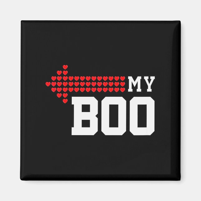 Imã My Boo &amp; My Bae Valentines Day Cute Couple Mat (Frente)