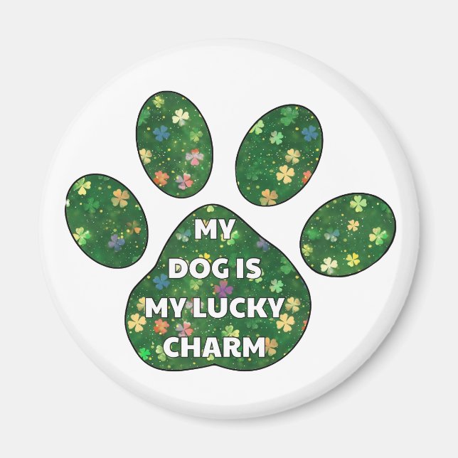 Imã My Dog is my lucy charm (Frente)