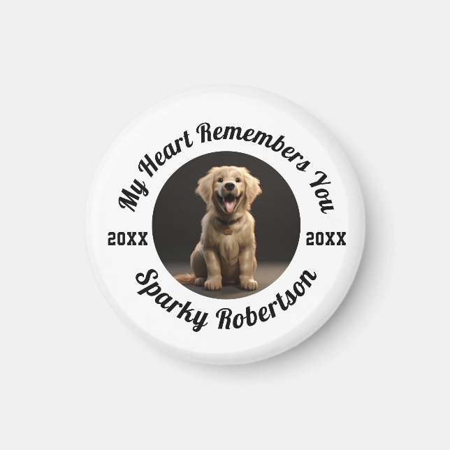 Imã My Heart Remembers You Pet Memorial (Frente)