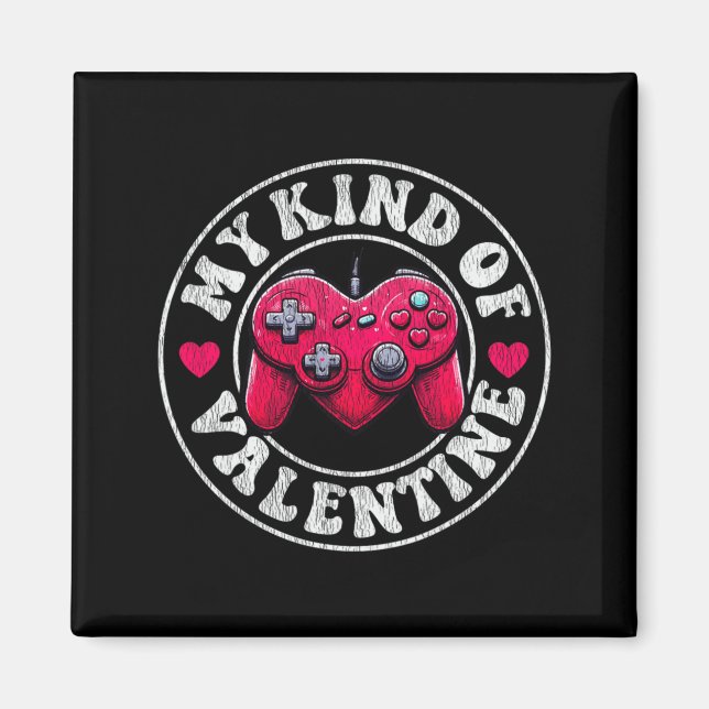 Imã My Kind Valentine Gamer Cool Valentines Day Girl B (Frente)