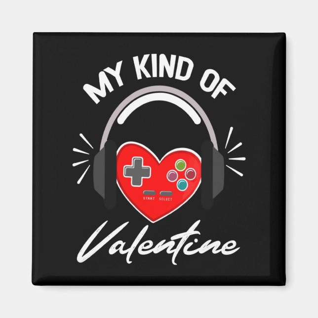 Imã My Kind Valentine Gamer Valentines Day Gaming Boy  (Frente)