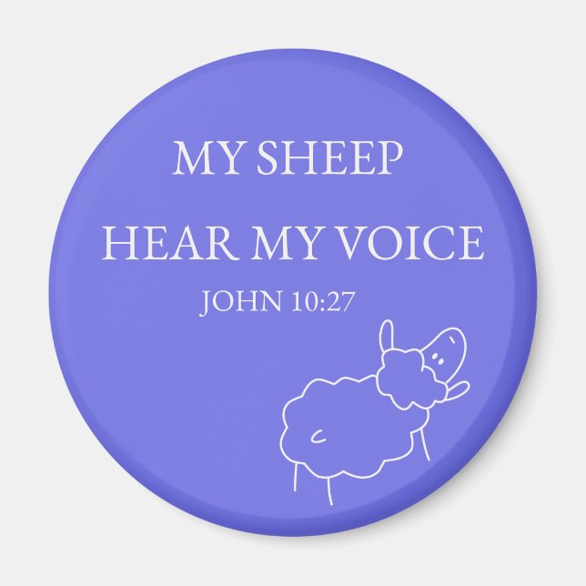 Imã My Sheep Hear My Voice Magnet (Frente)