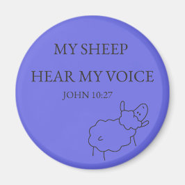 Imã My Sheep Hear My Voice Scripture Magnet