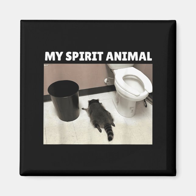 Imã My Srit Animal Raccoon Trash Panda Drunk In The Ba (Frente)