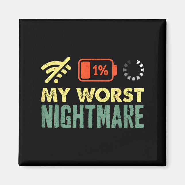 Imã My Worst Low Battery Funny Gamers Humor Men  (Frente)