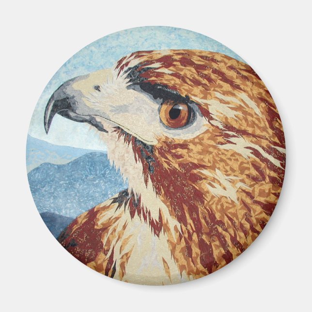 Imã Mya - Magnet Hawk de cauda vermelha (Frente)
