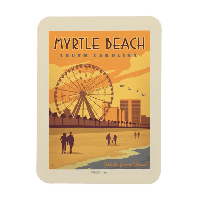 Ímã Myrtle Beach | Carolina do Sul (Vertical)