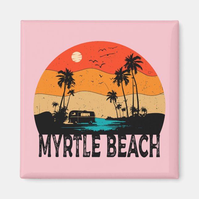 Imã Myrtle Beach Vintage (Frente)