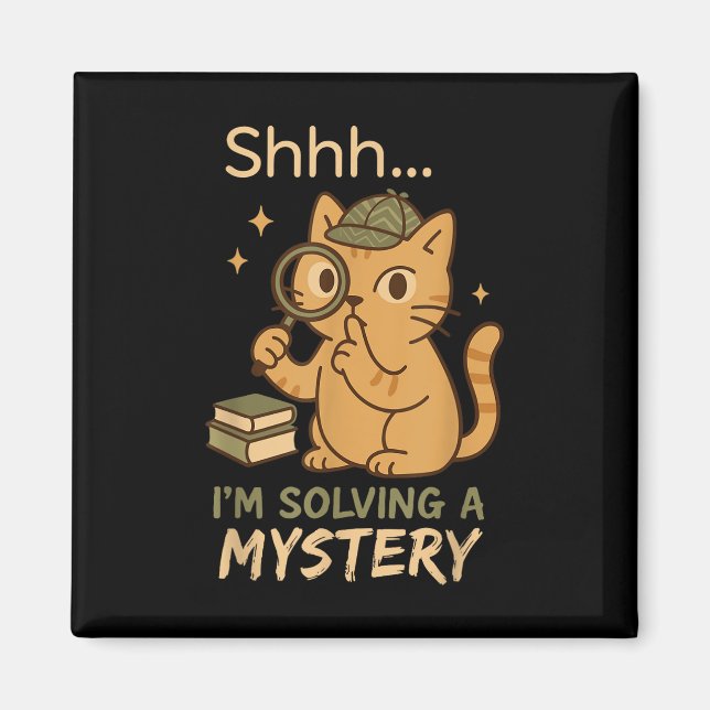 Imã Mystery Reader Bookish Sleuth Gift do Clube Crime  (Frente)