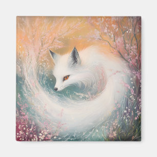 Imã Mystic Bloom Primavera Fox Watercolor