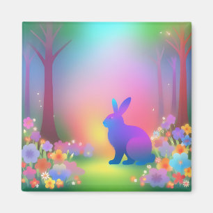 Imã Mystic Bunny no Magnet da Floresta Primavera