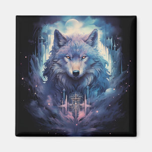Imã Mystic Moon Wolf Guardian