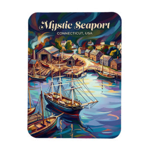 Ímã Mystic Seaport Connecticut