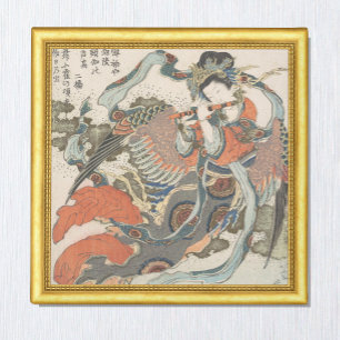 Imã Mystical Buddhist Bird, K. Hokusai, Japão Art