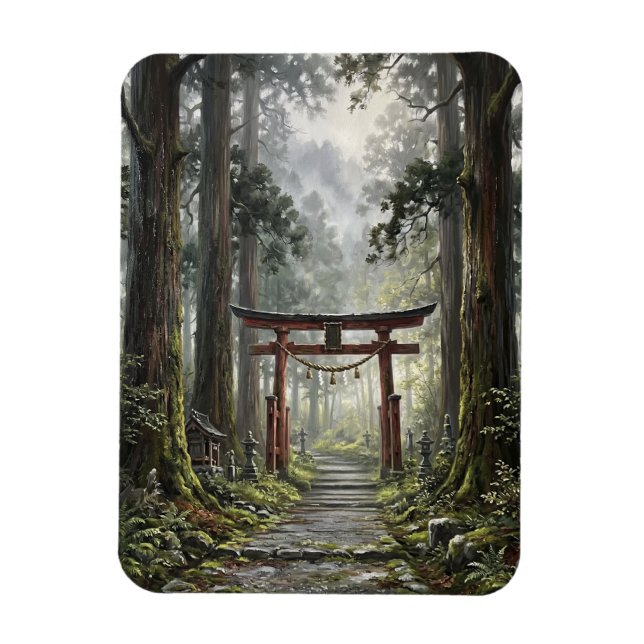 Ímã Mystical forest and torii gate that symbolizes it (Vertical)
