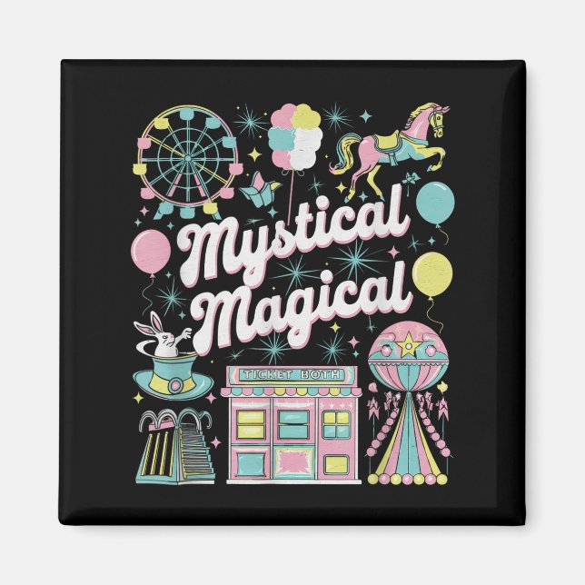 Imã Mystical Magical Retro Aesthetic Space Gift Men Wo (Frente)