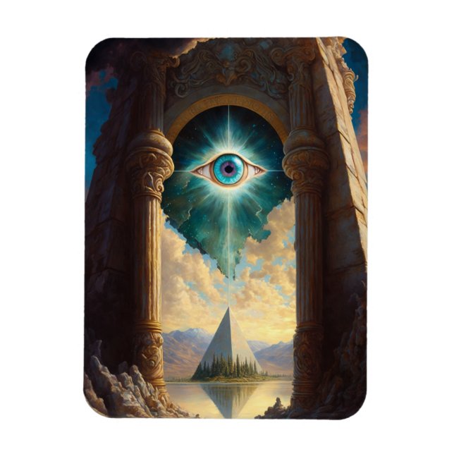 Ímã Mystical Pyramid Eye Magnet (Vertical)