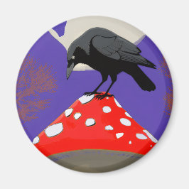 Imã 🖤 Mystical Raven Refrigerator Magnet
