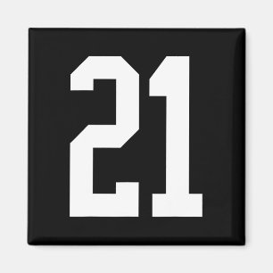 Imã Nº 21 Branco 21 Estilo de Ventilador Esportivo