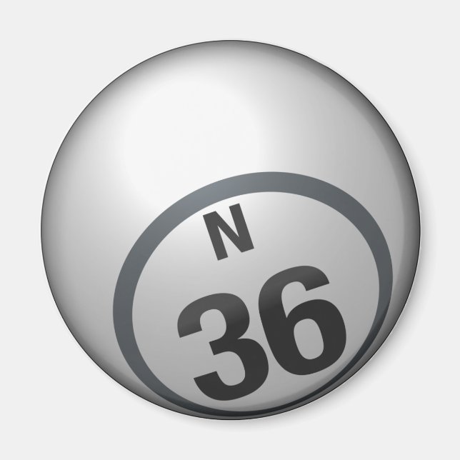 Imã N 36 ímã de bola de bingo (Frente)