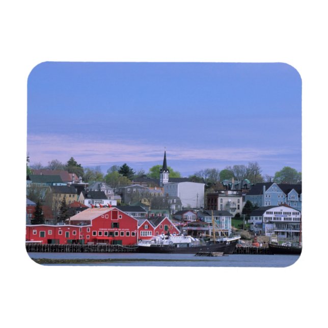 Ímã N.A. Canadá, Nova Escócia. Uma vista de Lunenburg, (Horizontal)