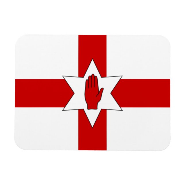 Ímã N. Irlanda Flag Magnet - Star & Hand on Cross (Horizontal)