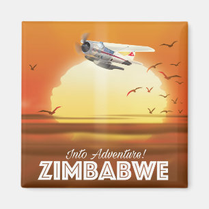 Imã ¡Na aventura! Cartaz de viagem do Zimbábue