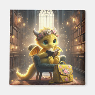 Imã Na Biblioteca - Ímã do Dragão Amarelo