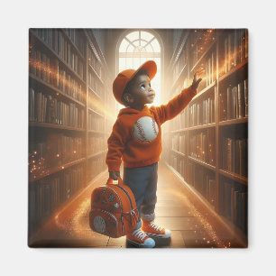 Imã Na Biblioteca - Laranja Magnet