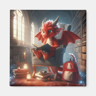Imã Na Biblioteca - Magnet do Dragão Vermelho