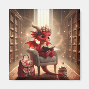 Imã Na Biblioteca - Magnet do Dragão Vermelho