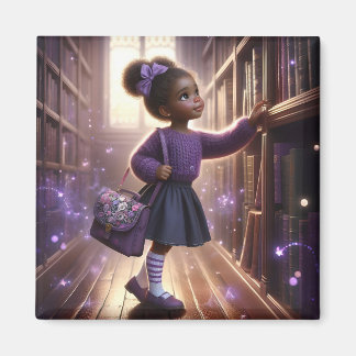 Imã Na Biblioteca - Magneta Roxo