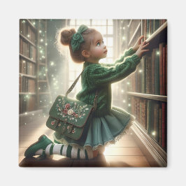 Imã Na Biblioteca - Magneta Verde