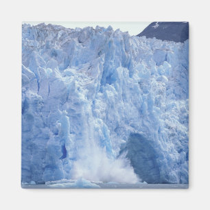 Imã NA, EUA, Alaska. Geleira caindo na água