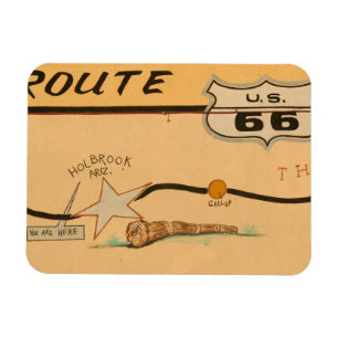 Ímã NA, EUA, Arizona, Holbrook mural da rodovia Route