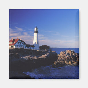 Imã NA, EUA, Maine. Farol de Portland Head.