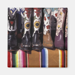Imã NA, EUA, Novo México, Santa Fé. Botas de cowboy
