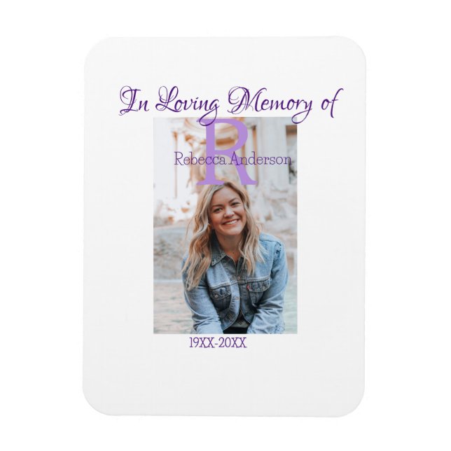 Ímã Na memória amorosa da memória, adicione ano n (Vertical)