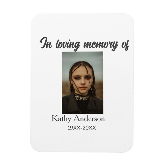 Ímã Na memória amorosa de adicionar nome memorial keep (Vertical)