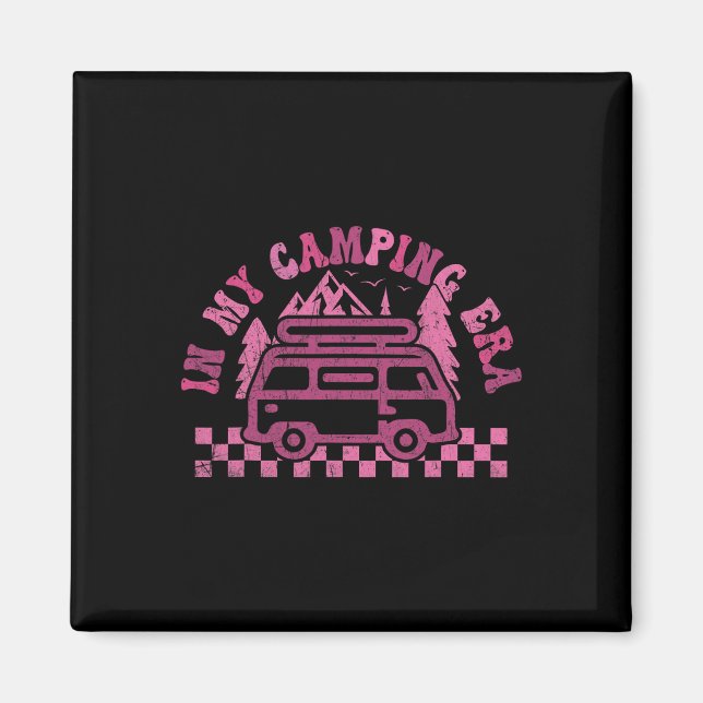 Imã Na Minha Era de Acampamento Retro Camper Van Avent (Frente)