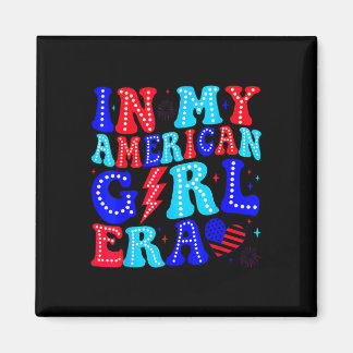Imã Na Minha Era de Garota Americana Retro 4 de Julho